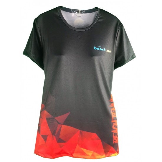 CAMISETA BEACH.ME FIRE W - PRETA E VERMELHA